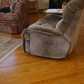 Red oak plank flooring