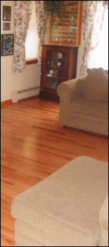 Living room wood flooring