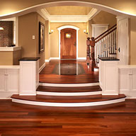Foyer with wood flooring